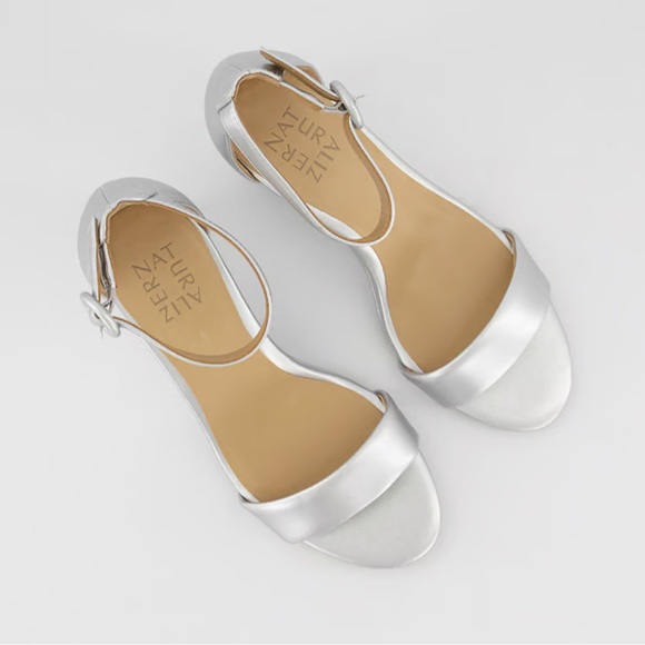 Naturalizer London Silver wedge sandals - Picture 3 of 12